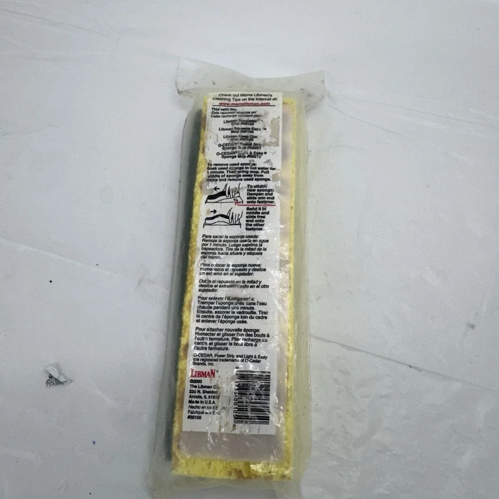 Libman Scrubster Mop Refill Sponge 00105 Made In USA Fits #103 Extra Absorbent‎